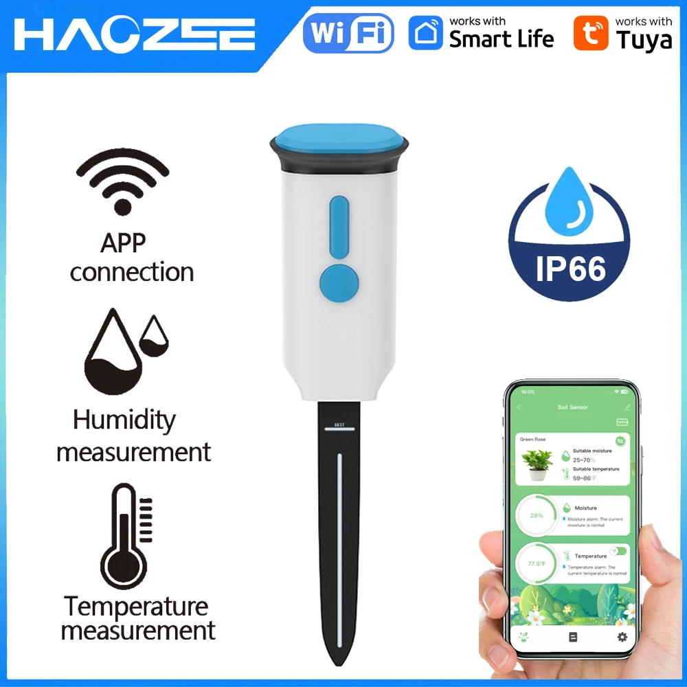 Smart Soil Sensor - Haozee Tuya Smart WiFi Soil Moisture