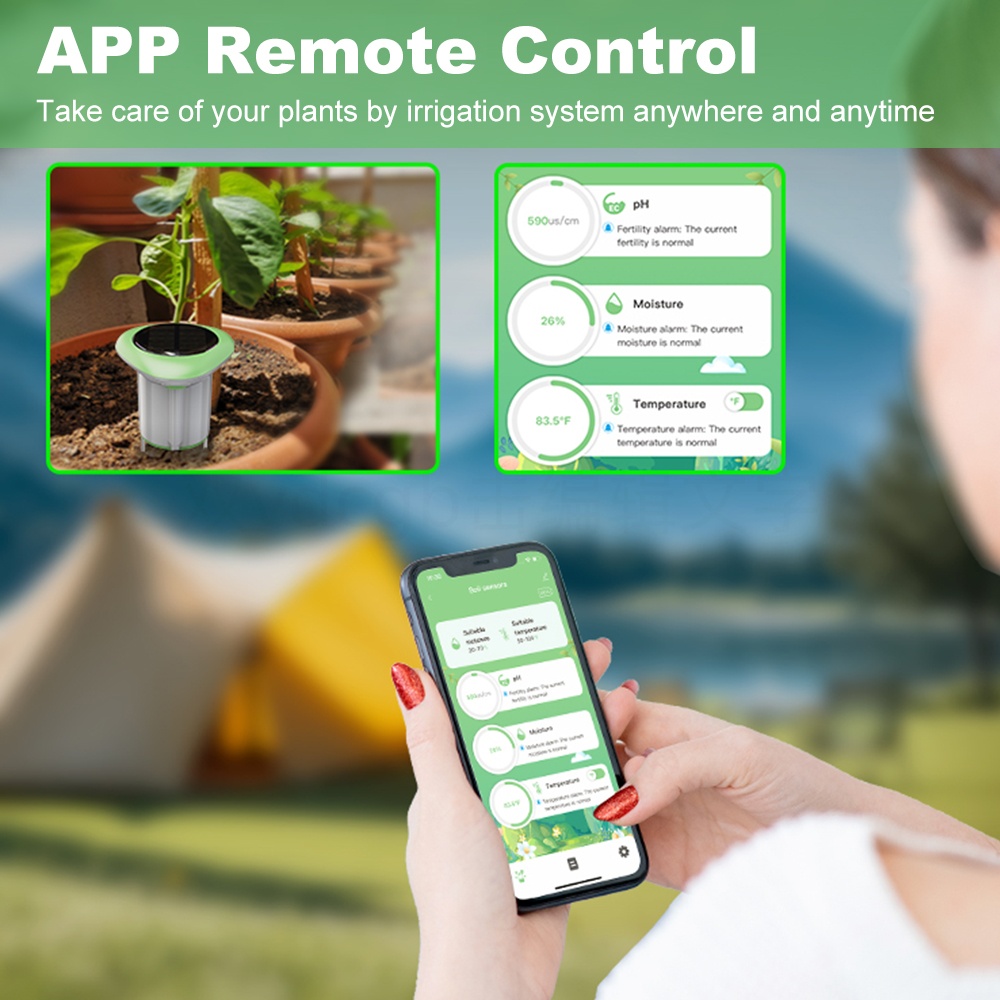 Tuya WIFI Smart Solar Soil Sen - đánh giá và giá Smart Urban Garden