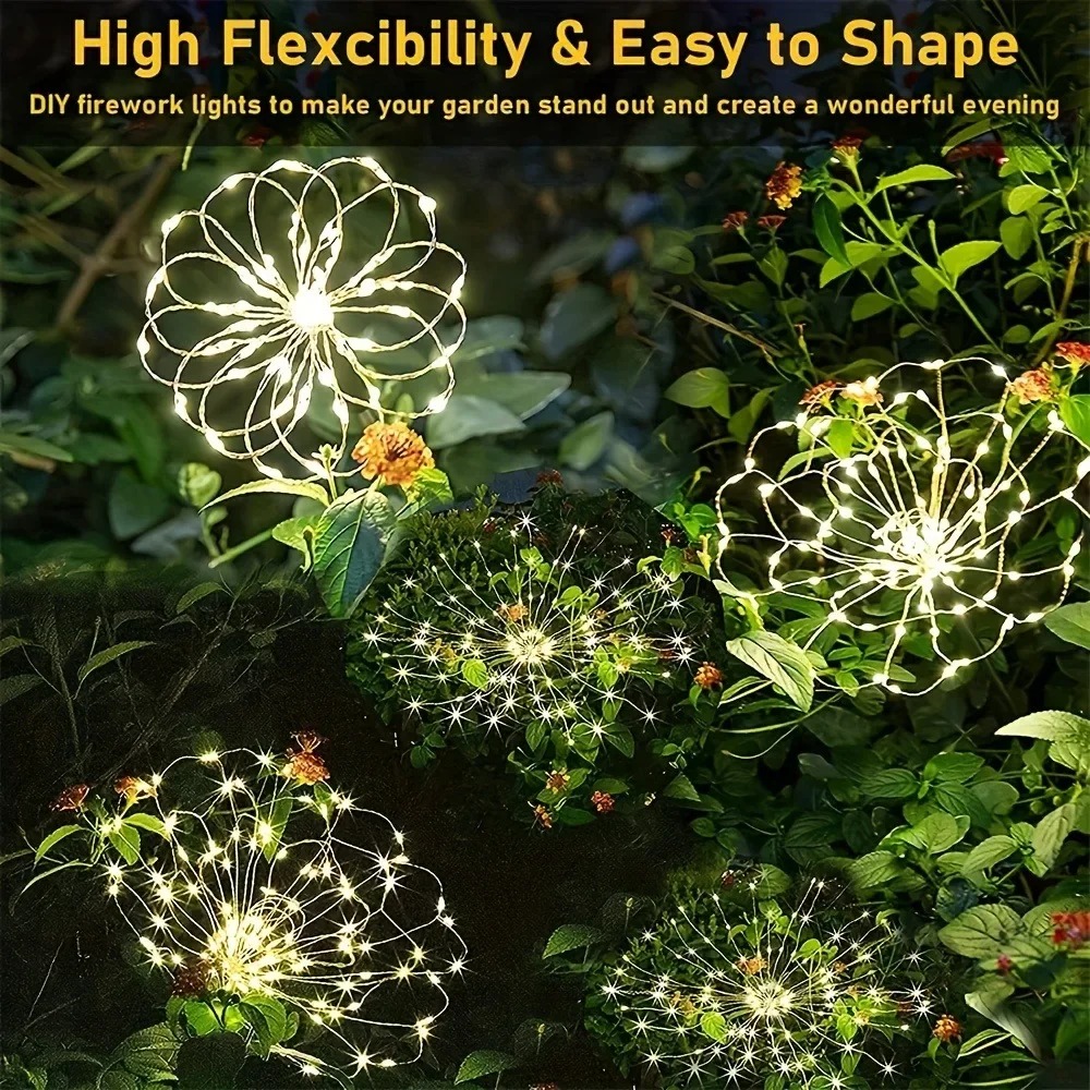 Solar LED Firework Fairy Light - đánh giá và giá Smart Garden Spotlights