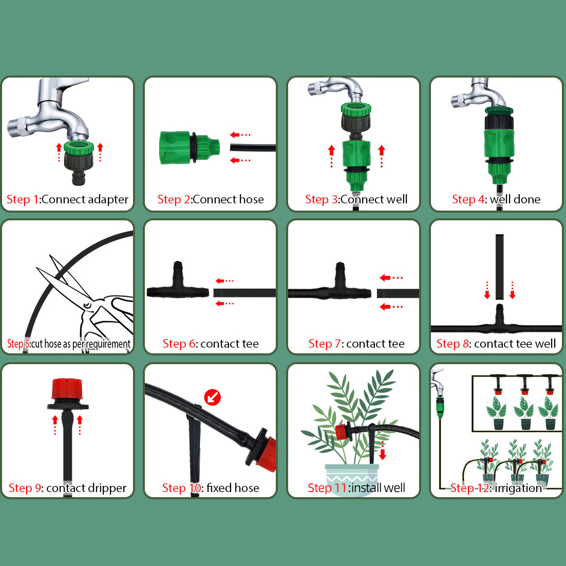 Greenhouse 15M-30M DIY Drip Ir - đánh giá và giá Smart Garden Auk