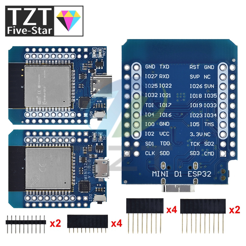 TZT 1/3PCS For Wemos Mini D1 E - đánh giá và giá Smart Garden Esp32