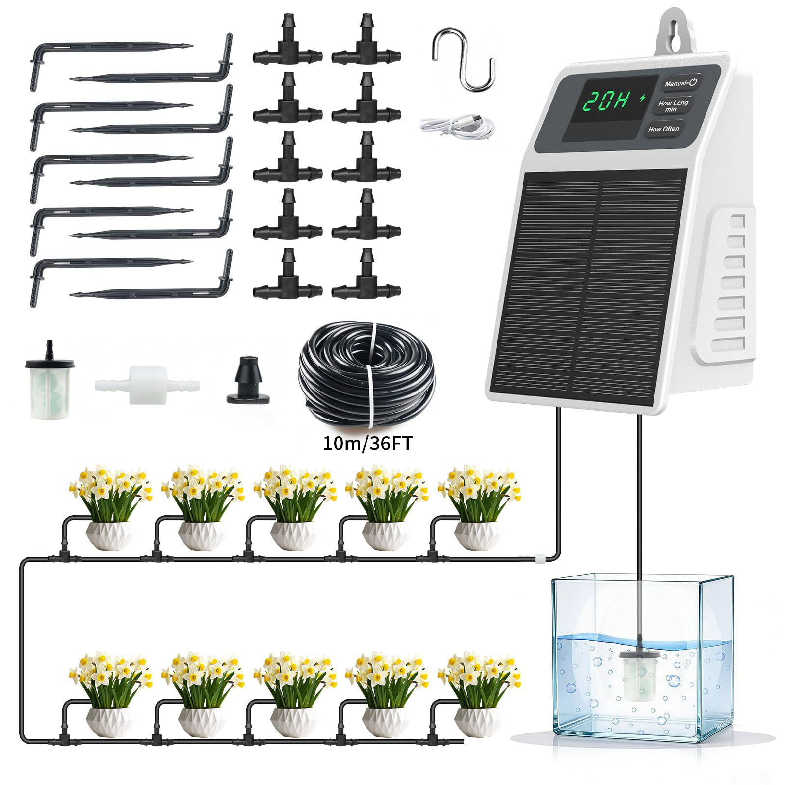Upgraded Solar Drip Irrigation - đánh giá và giá Smart Garden Auk