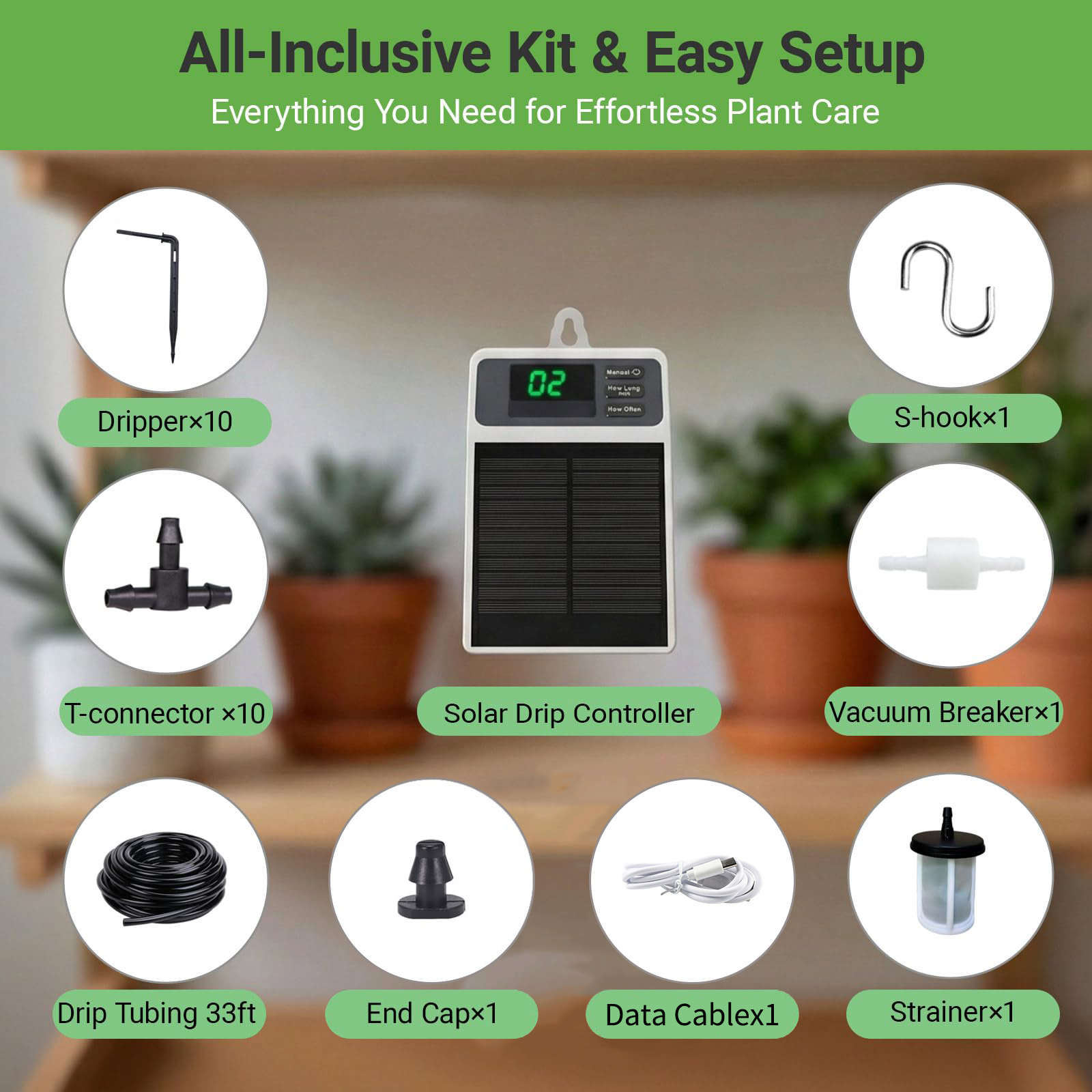 Upgraded Solar Drip Irrigation - đánh giá và giá Smart Garden Auk