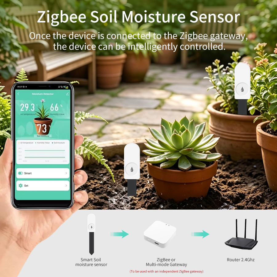 Smart Zigbee 3.0 Soil Tester H - đánh giá và giá Smart Soil Sensor
