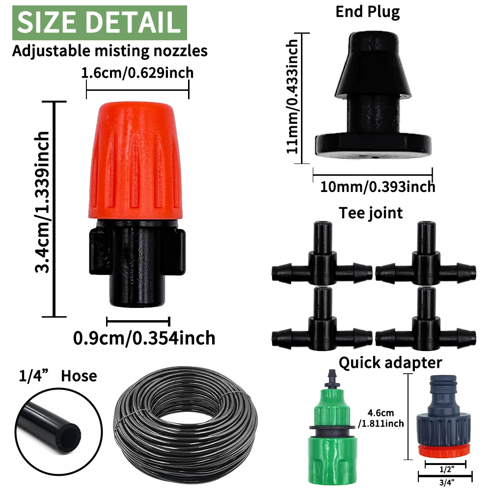 Fog Nozzles Irrigation Kit 5M- - đánh giá và giá Smart Garden Auk