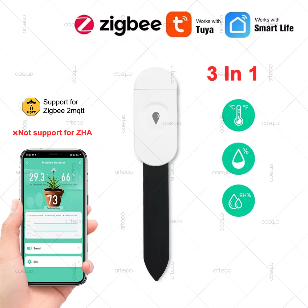 Tuya Zigbee Temperature Humidi - đánh giá và giá Smart Soil Sensor